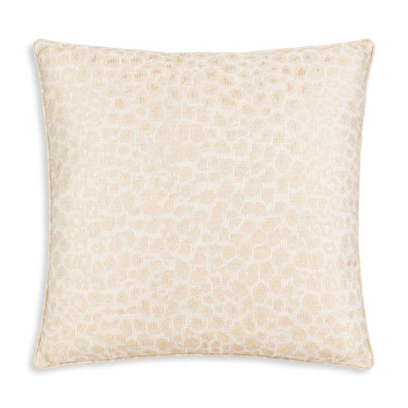 Cloud9 Design Asher Ivory Gold Pillow, 22"X22"