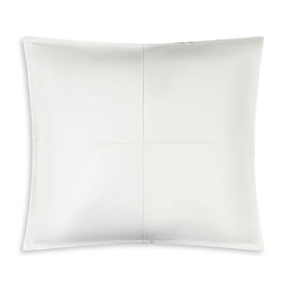 Cloud9 Design Atlas White 22" x 22" Faux Leather Decorative Throw Pillow