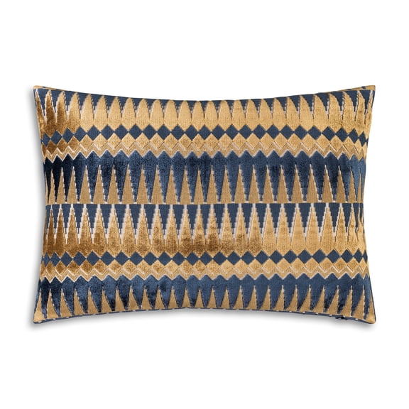 Cloud9 Design Fortune Lumbar Blue Pillow, 14"X20"