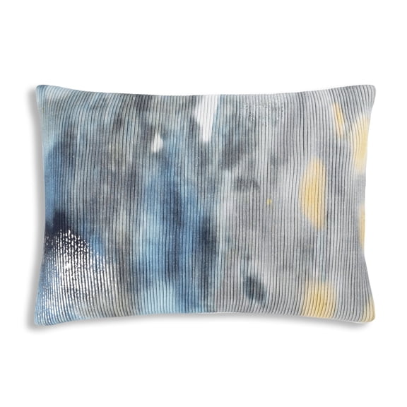 Cloud9 Design Islay Blue Velvet Pillow, 14"X20"