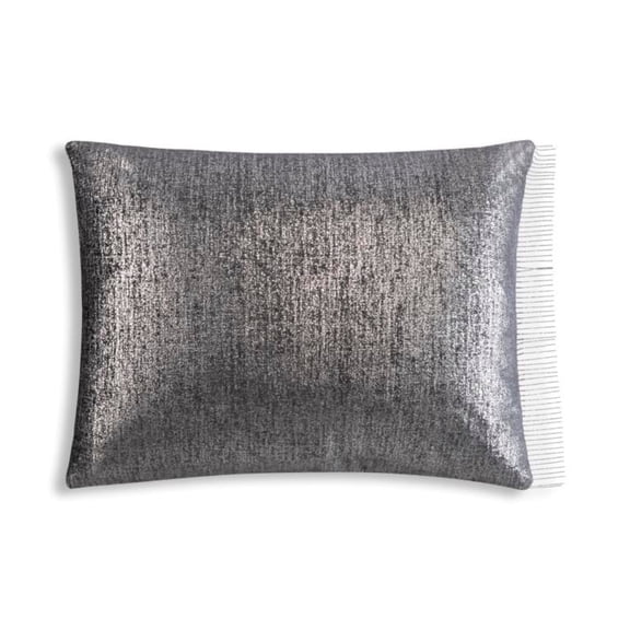 Cloud9 Design Maya Charcoal Silver Pillow, 14"X20"