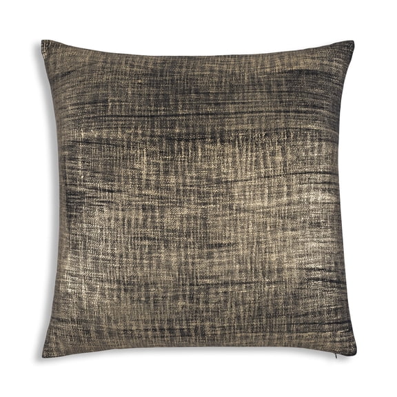 Cloud9 Design Mira Black Gold Cotton Pillow, 24"X24"