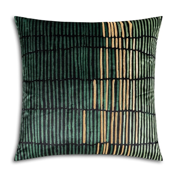 Cloud9 Design Mona Green Gold Pillow, 22"X22"