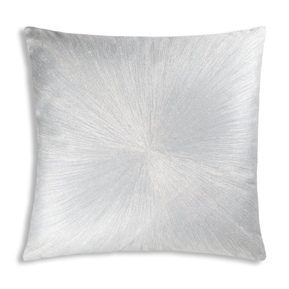 Cloud9 Design Nim Aqua Silver Linen Pillow, 20"X20"