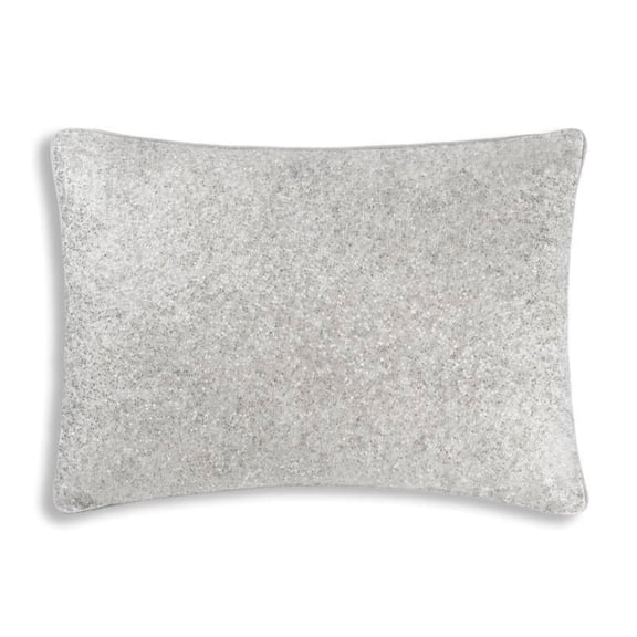 Cloud9 Design Onyx White 20" x 14" Beaded Velvet Decorative Pillow