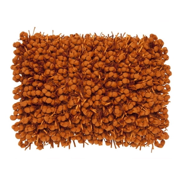 Cloud9 Design Pompom Orange 20" x 14" Woven Cotton Decorative Pillow