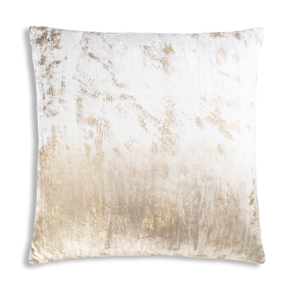 Cloud9 Design Raina Ivory 22" x 22"-Ombre Velvet Decorative Pillow