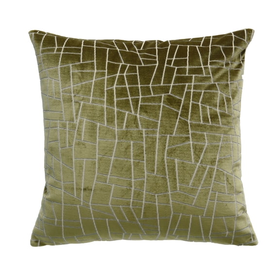 Cloud9 Design Tivoli Green Geometric Pillow, 22"X22"