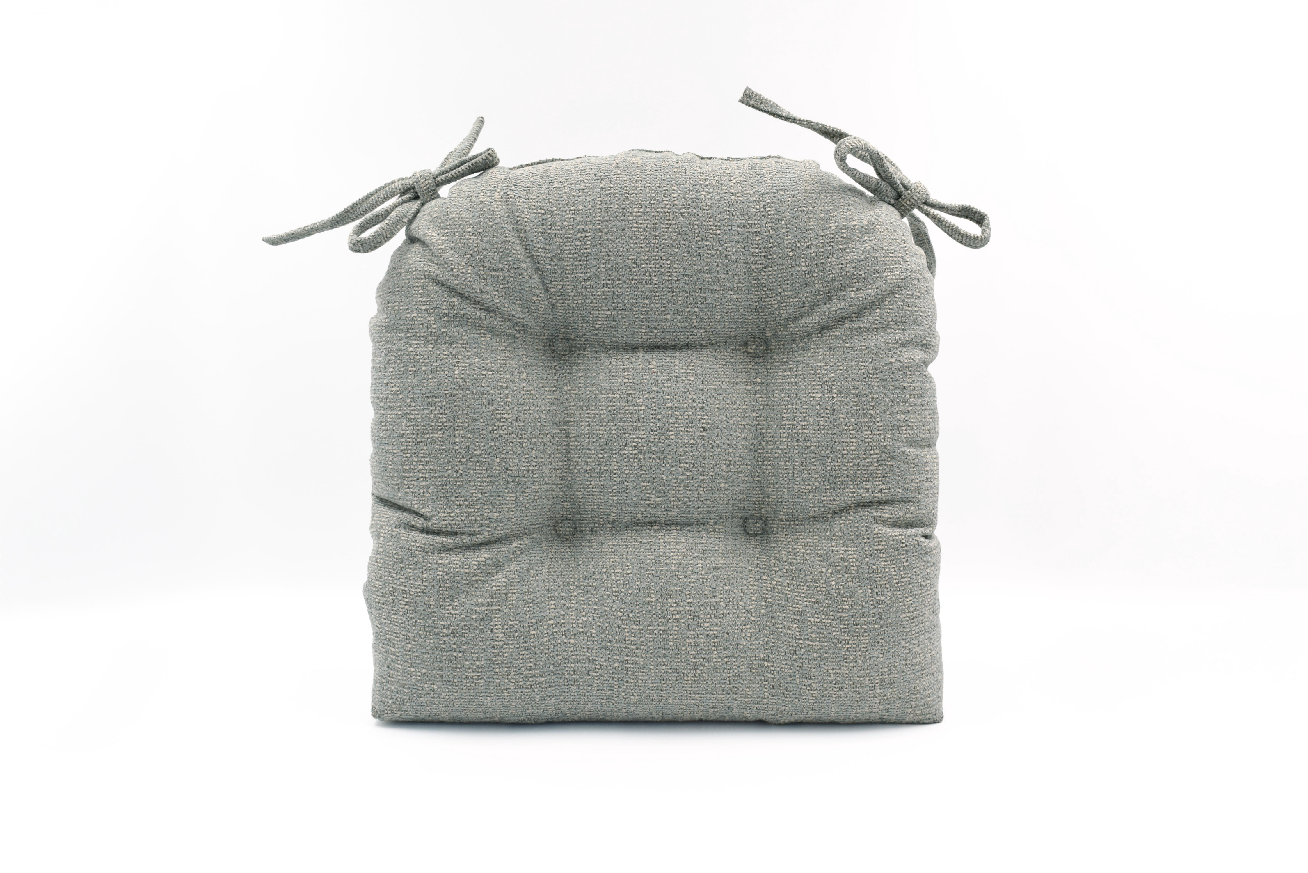 Klear Vu CloudFill Chair Cushions with Ties, Set of 2, Moondance Mist Blue for Dining Chairs