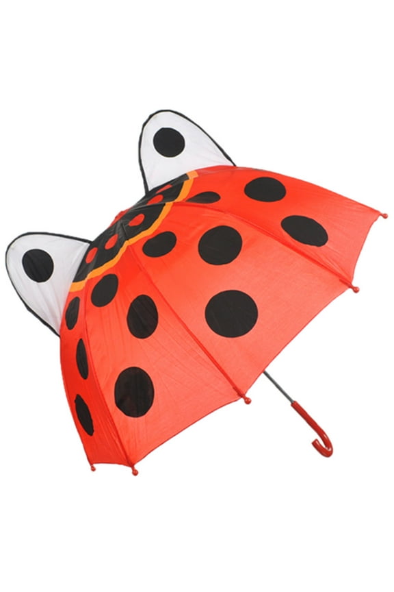 'Ladybug Luck' Kids Umbrella – Cute Red Ladybug-Themed Umbrella with Easy-Grip Handle for Children