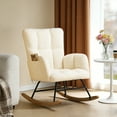 thumbnail image 1 of CloudRest Pro Oversized Nursery Rocking Chair, Cozy Accent Chair for Nursery/Bedroom/Living Room, Beige, 1 of 7