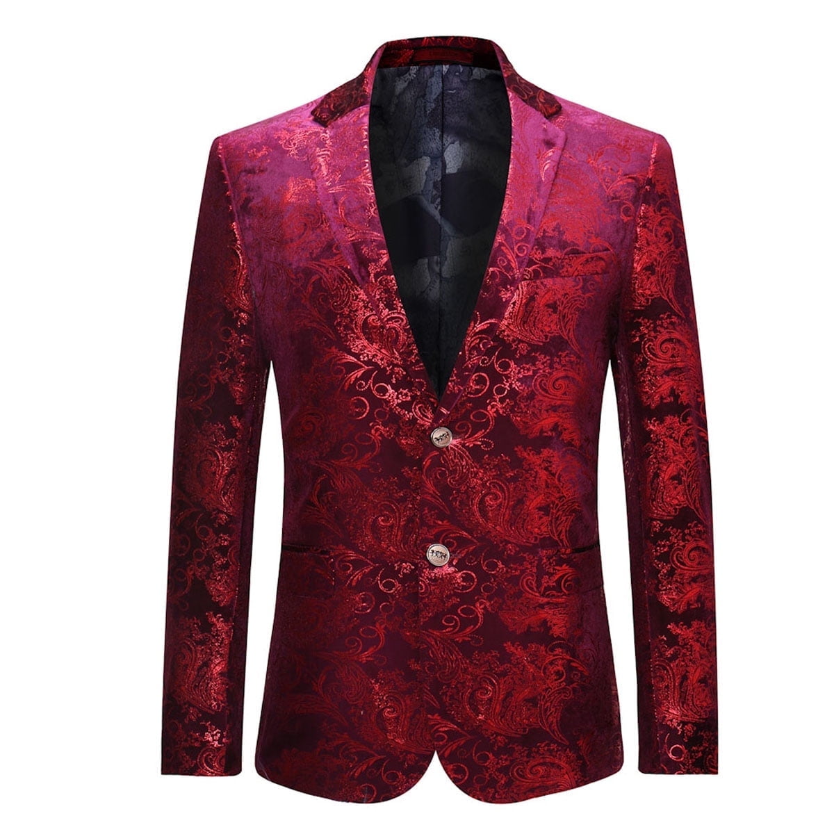 Blazer Uomo In Velluto Slim Fit - Giacca Elegante A Un Bottone, Per Cerimonia, Ufficio, Serata