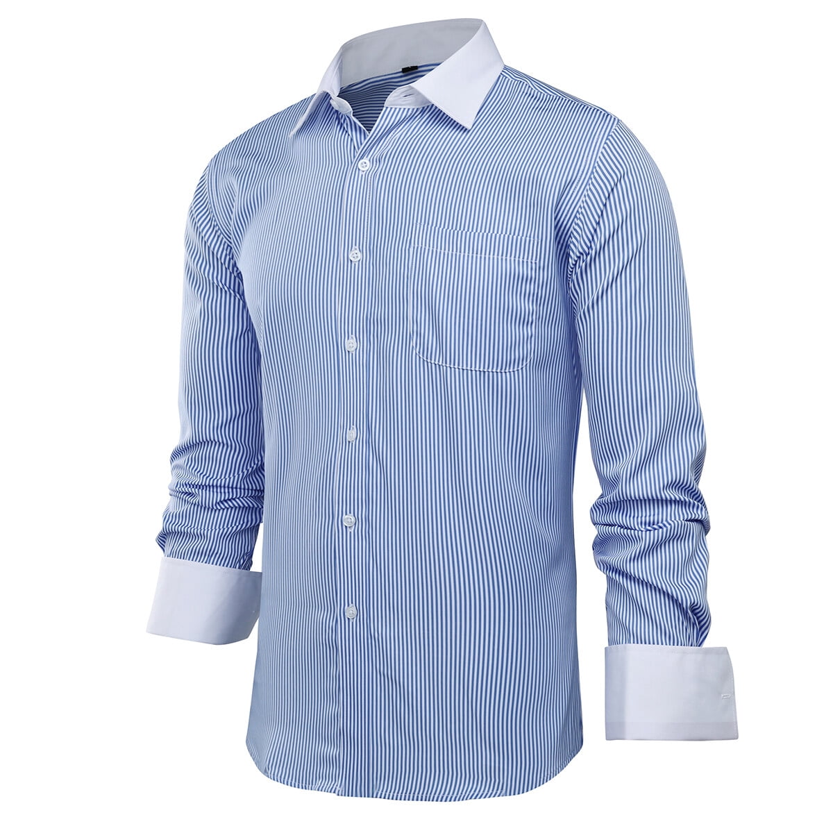 CloudStyle Mens Dress Shirt Long Slevee Slim Fit Business Shirt Male