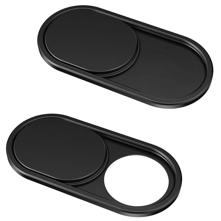 CloudValley Webcam Cover Slide[2-Pack], 0.023 Inch Ultra-Thin Metal Web Camera  Cover for MacBook Pro, iMac, Laptop, PC, iPad Pro, iPhone 8/7/6 Plus,  Protect Your Visual Prvacy [Black] 