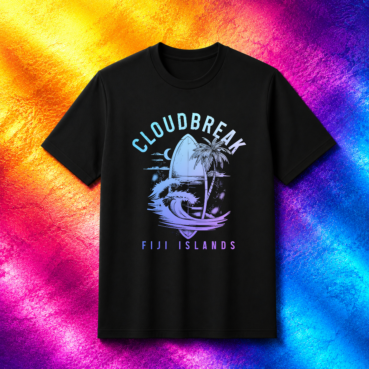 Cloudbreak Fiji Surf Scene Vintage Wave Rider V10253 Unisex T-SHIRT, S-5XL