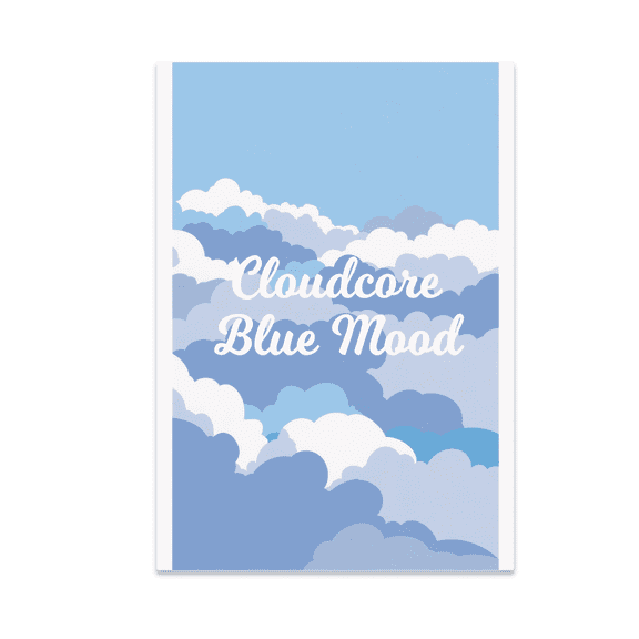Cloudcore Blue Mood Poster Print - Home Decor Enthusiast - 13x19 Glossy Poster