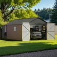 thumbnail image 1 of Clouddwell 12 x 20 FT Shed Outdoor Storage Shed with Double Hinged Large Door, Large Metal Storage Cabinet for Car Storage, Pool Storage, Bike Shed, Garden Tools, Patio Furniture, White, 1 of 4