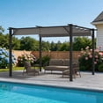 thumbnail image 1 of Clouddwell 12x10 ft Outdoor Pergola with Retractable Canopy, Heavy-Duty Metal Frame Patio Pergola for Backyard & Garden, UV Protection Sun Shade, Gray, 1 of 7