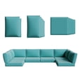 thumbnail image 1 of Clouddwell 14-Piece Outdoor Cushion Set for 6-Seat Wicker Sectional - Waterproof, High-Resilience Foam (Sky Blue), 1 of 7