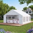 thumbnail image 1 of Dateyes 20*20FT Party Tent,Heavy Duty Outdoor Awning Tent,with Removable Sidewalls, Commercial Wedding Big Tent,Carport, BBQ,UV 50+, Waterproof, White, 1 of 9