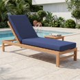 thumbnail image 1 of Clouddwell Navy Blue Outdoor Chaise Lounge Cushion, Waterproof High Rebound Foam Patio Recliner Pad, Detachable Zipper Cover Anti-Slip Tie Downs for Pool Garden Patio, 1 of 8