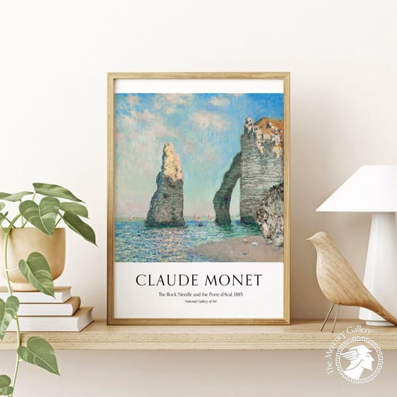 Cloude Monet Poster The Rock Needle And The Porte D'Aval Monet S Fine Art Print Living Room Decor Gift Idea Art