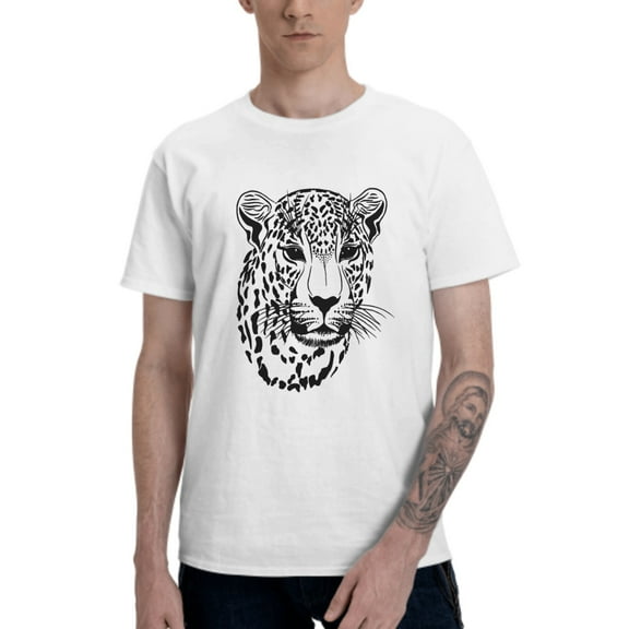 Clouded Leopard Men's T-Shirt Cotton 100% Summer Tops Fashion Casual Clouded Leopard Short Sleeves for Men Women Round Collar Top Tees
