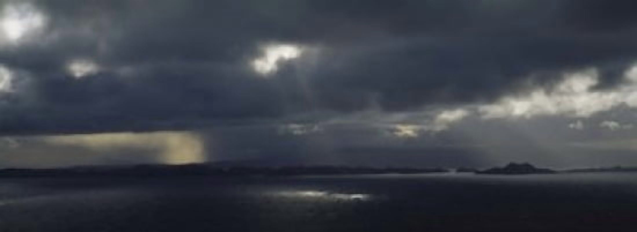 Clouded Sky Over A Sea Staffin Bay Isle Of Skye Scotland United Kingdom Canvas Art - Panoramic Images (36 x 13)