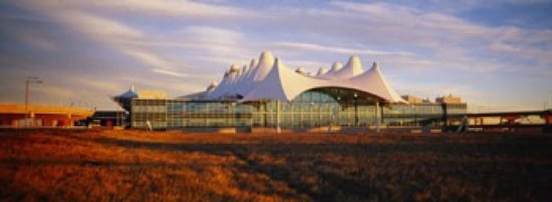 Clouded sky over an airport Denver International Airport Denver Colorado USA Canvas Art - Panoramic Images (18 x 7)