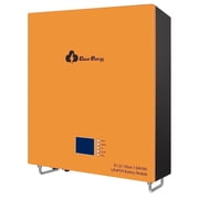 48V 150Ah Wall Mounted Lithium LiFePO4 Deep Cycle Rechargeable Battery |6000+ Life Cycles & 10-Year Lifetime | Built-in BMS & LED Monitor | RV, Solar, Marine, Overland, Off-Grid