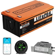 48V51.2V 105AH LiFePO4 Lithium Golf Cart Battery Built-in 250A BMS,3C Discharge,with 20A Charger,Mobile APP,Touch Monitor,6000+ Cycles,Perfect for Golf Carts GFA48V-105AH