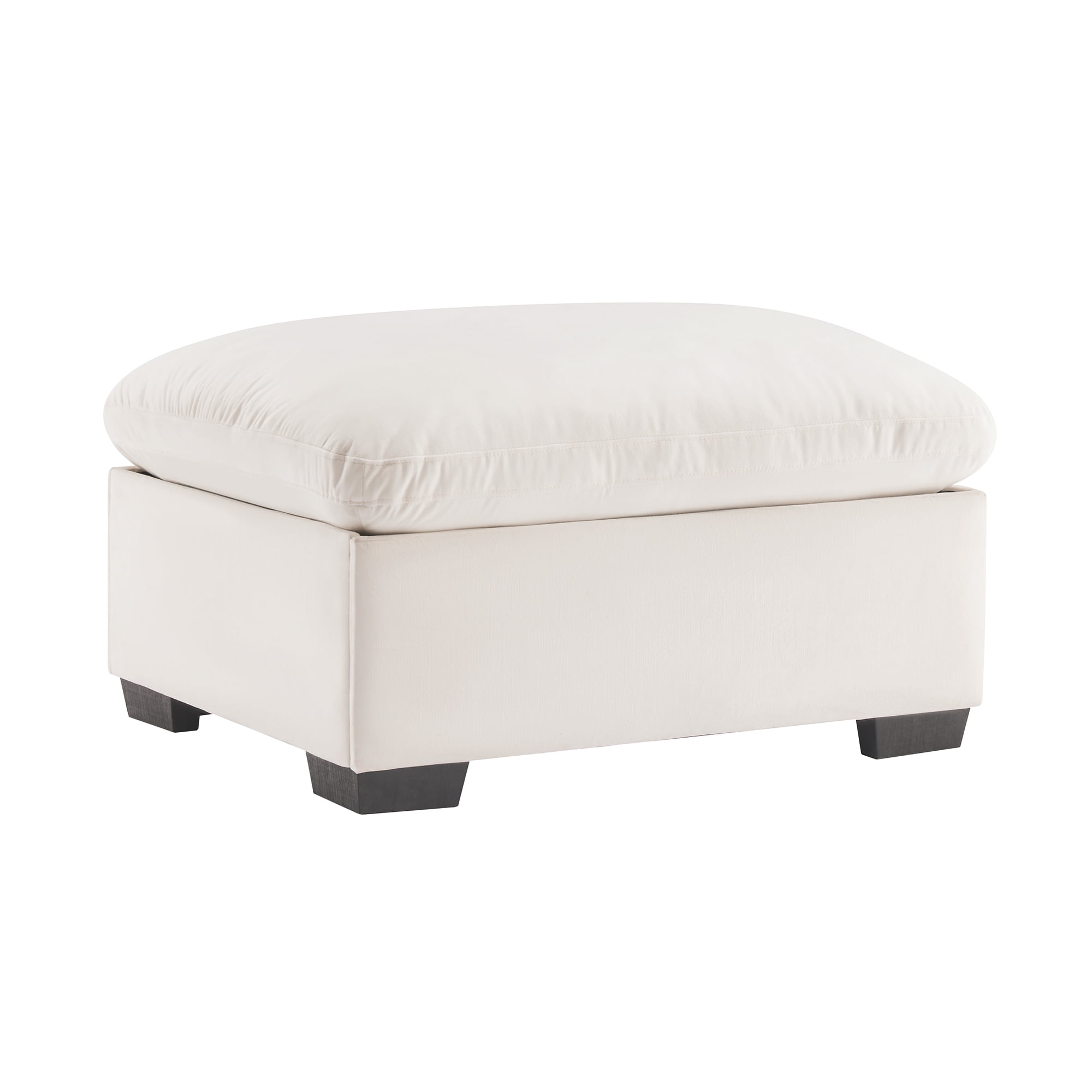 Cloudies Storage Ottoman White Velvet,White Velvet Furniture Primary Living Space Ottomans ...
