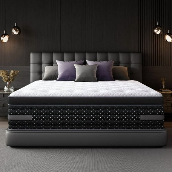 Sleepmax Cloudrix 12" Queen Euro Top Hybrid Mattress with Certipur-Us Gel Memory Foam