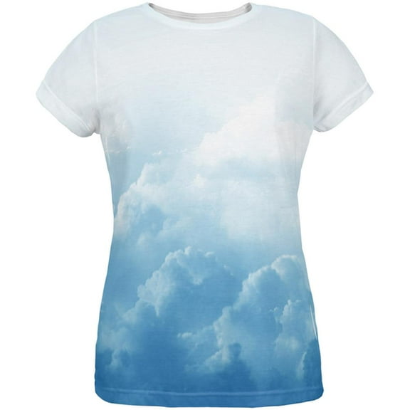 Clouds All Over Womens T-Shirt - X-Large