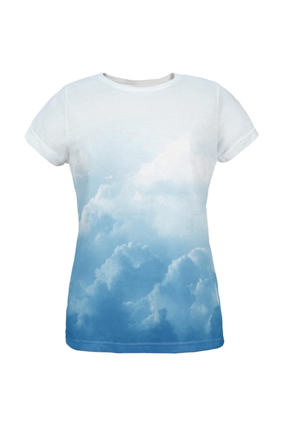 Clouds All Over Womens T-Shirt - X-Large