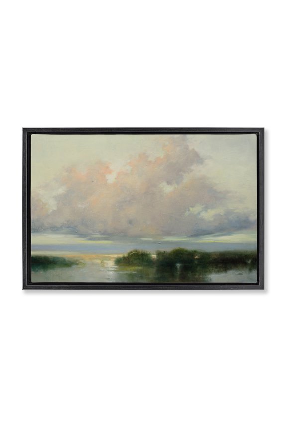 Industries Clouds And Currents View Black Framed Floater Canvas Wall Art, design by Julia Purinton, 17 x 25