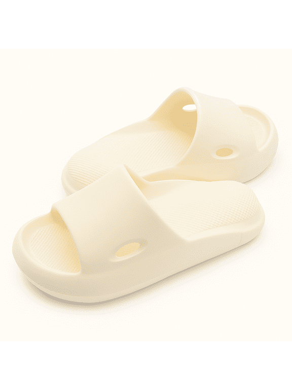Comfort Cloud Slide Sandals for Women and Men, Non-Slip Shower Bathroom Slippers, Thick Sole Indoor House Slides