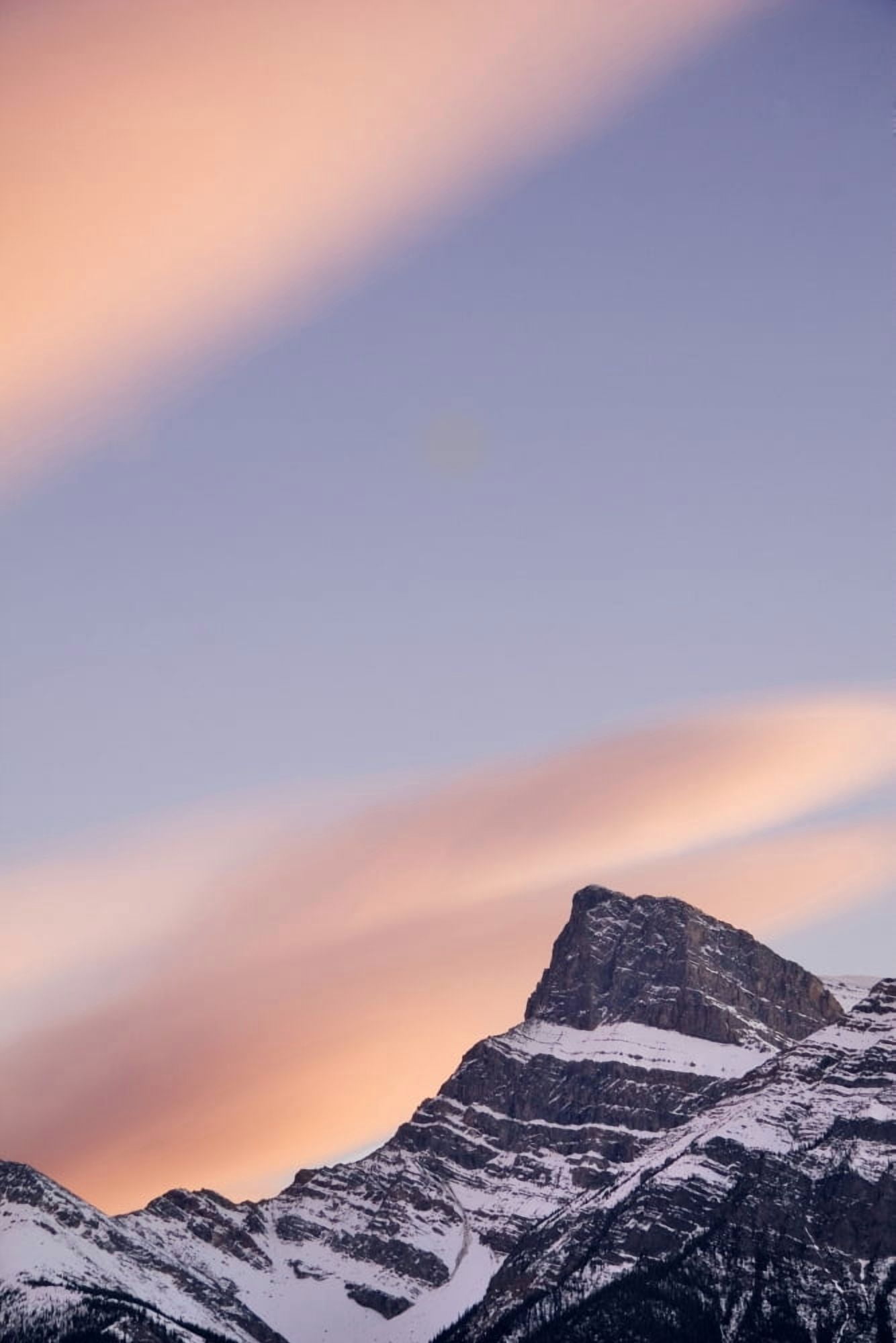 Clouds At Sunset Above Mountain Peaks Kootenay Plains Alberta Canada Canvas Art - Eryk Jaegermann Design Pics (22 x 34)