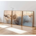 thumbnail image 1 of Clouds Bedroom Wall Art White Clouds Beige Sky Vintage Home Decor Version 2 Set 3 Stretched Canvas 12x18, 1 of 3