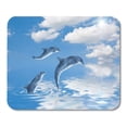 thumbnail image 1 of Clouds Blue Dolphins Colorful Aquatic Cloudy Fish Generated Mousepad Mouse Pad Mouse Mat 9x10 inch, 1 of 3