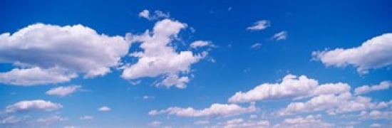 Clouds Canvas Art - Panoramic Images (36 x 12)