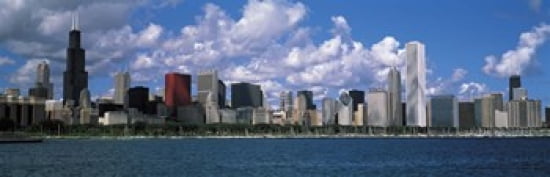 Clouds Chicago Illinois USA Canvas Art - Panoramic Images (36 x 12)