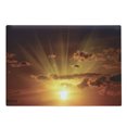 thumbnail image 1 of Clouds Cutting Board, Dramatic Burning Sunset in the Sky Daily Disappearance Twilight Rotation Mystic Picture, Decorative Tempered Glass Cutting and Serving Board, Large Size, Orange, by Ambesonne, 1 of 1