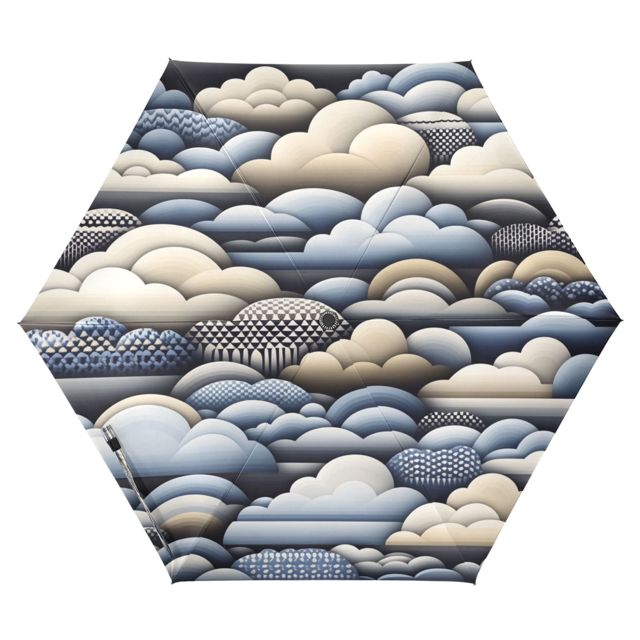 Clouds Folding Umbrella UV50+ Waterproof Sun Protection Auto Open Close ...