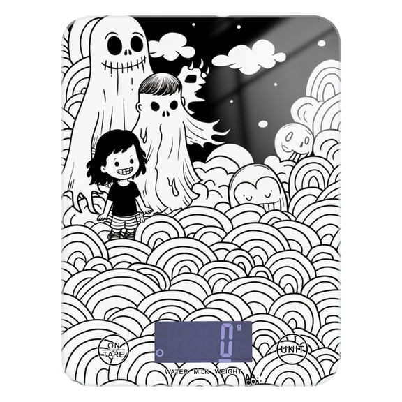 Clouds Gost Food Scale Digital Kitchen Scale Waterproof Grams Ounces lbs for Weight Loss