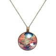 thumbnail image 1 of Clouds Necklace Personalized Custom Photo Round Pendant Adjustable Stainless Steel Necklaces with Gift Box for Men Women Mothers Valentine's Jewelry Gift, 1 of 1