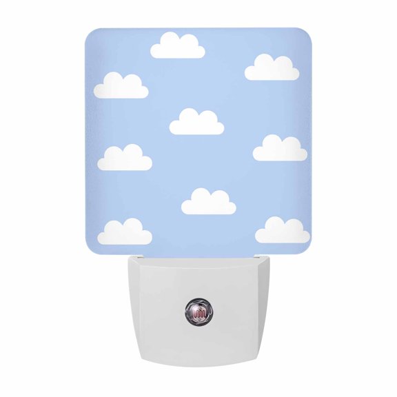Clouds Night Lights, Sky Cartoon Sky Blue Smart Auto Dusk to Dawn Sensor Nightlights Plug-in Nightlight for Bedroom Bathroom Living Room Kitchen Hallway