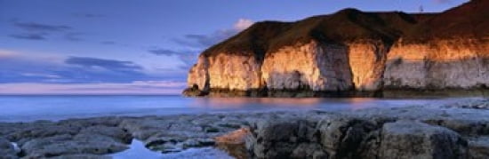 Clouds Over The Sea Thornwick Bay Yorkshire England United Kingdom Canvas Art - Panoramic Images (36 x 12)