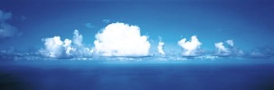 Clouds Over Water Canvas Art - Panoramic Images (36 x 12)