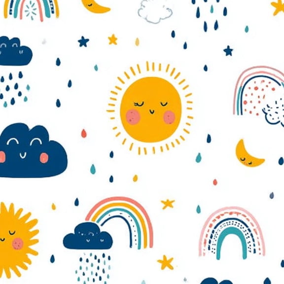 Clouds Peel and Stick Wallpaper Cute Contact Paper Self Adhesive and Removable Wallpaper for Bathroom Bedroom Cabinet Drawer 24in x 118in